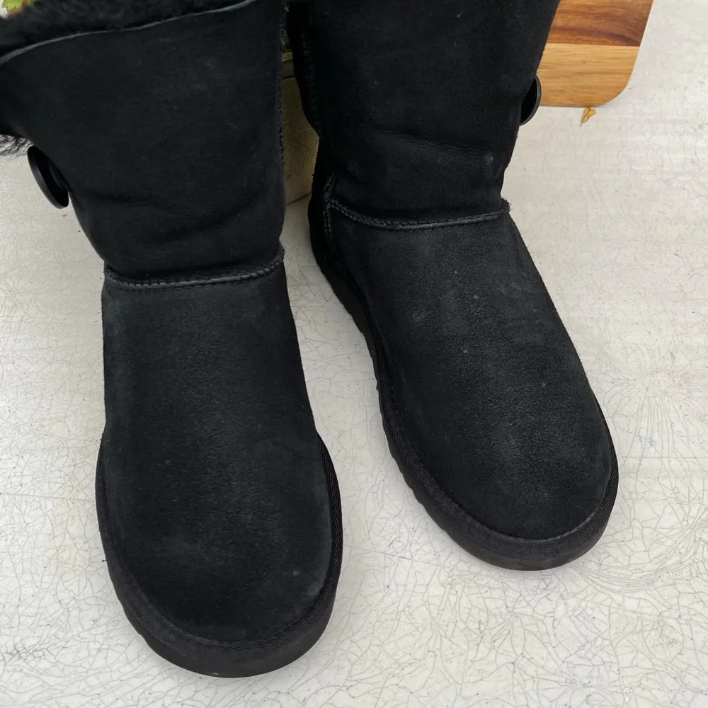UGG🔴II Bailey button black winter boots 7 - Picture 10 of 10